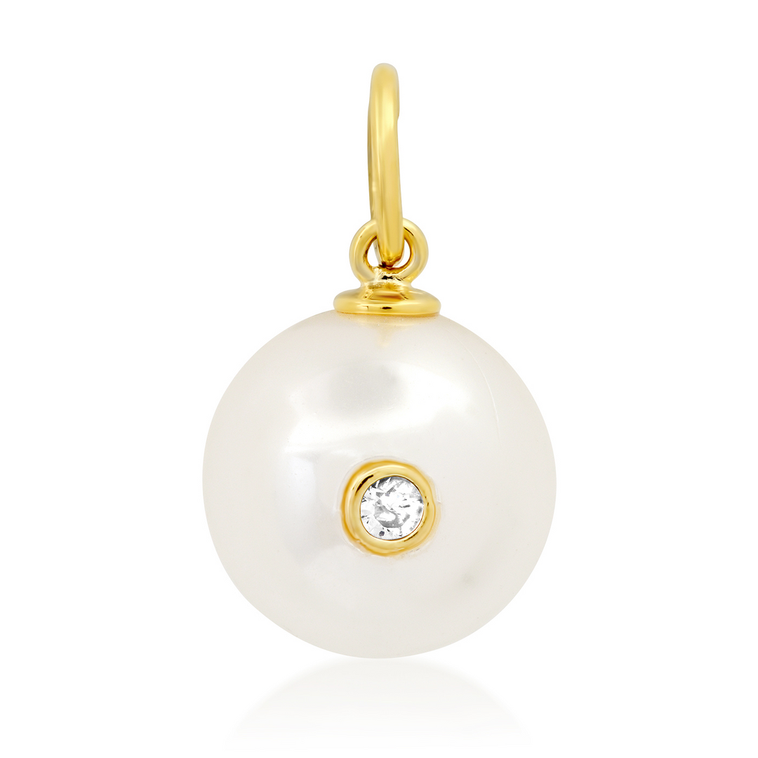 SINGLE PEARL WITH CZ CHARM - Kingfisher Road - Online Boutique