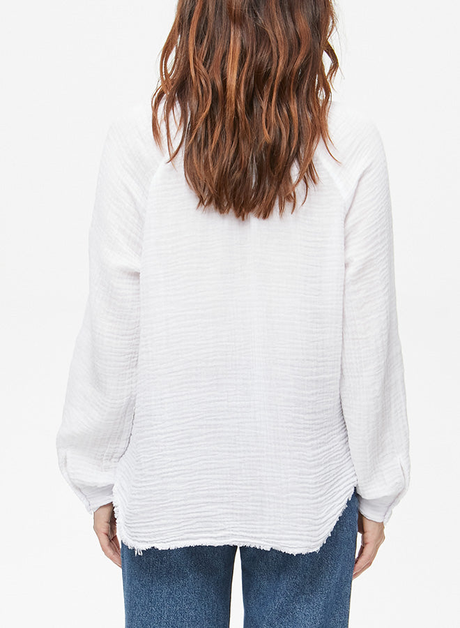 TONI BUTTON DOWN SHIRT - WHITE - Kingfisher Road - Online Boutique