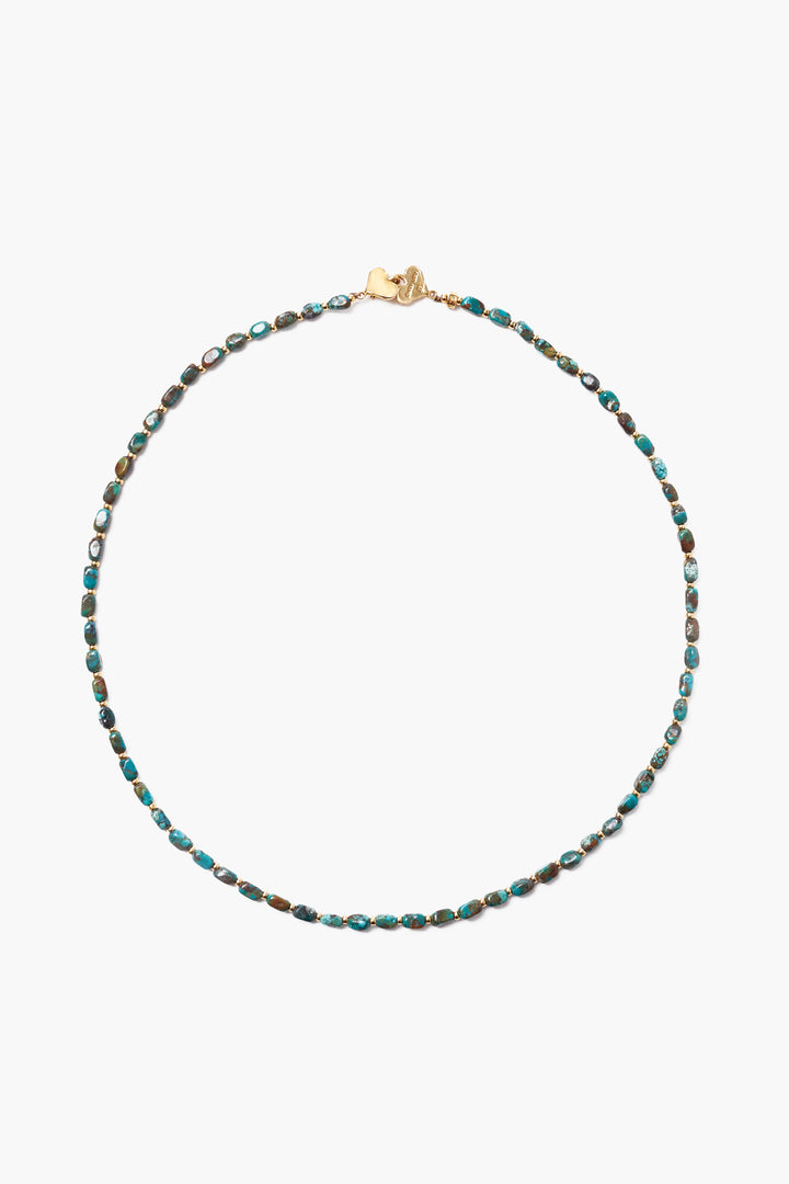 TURQUOISE BEADED 17' NECKLACE