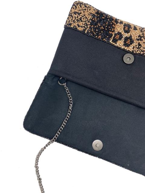 LEOPARD OMBRE BEADED CLUTCH - Kingfisher Road - Online Boutique