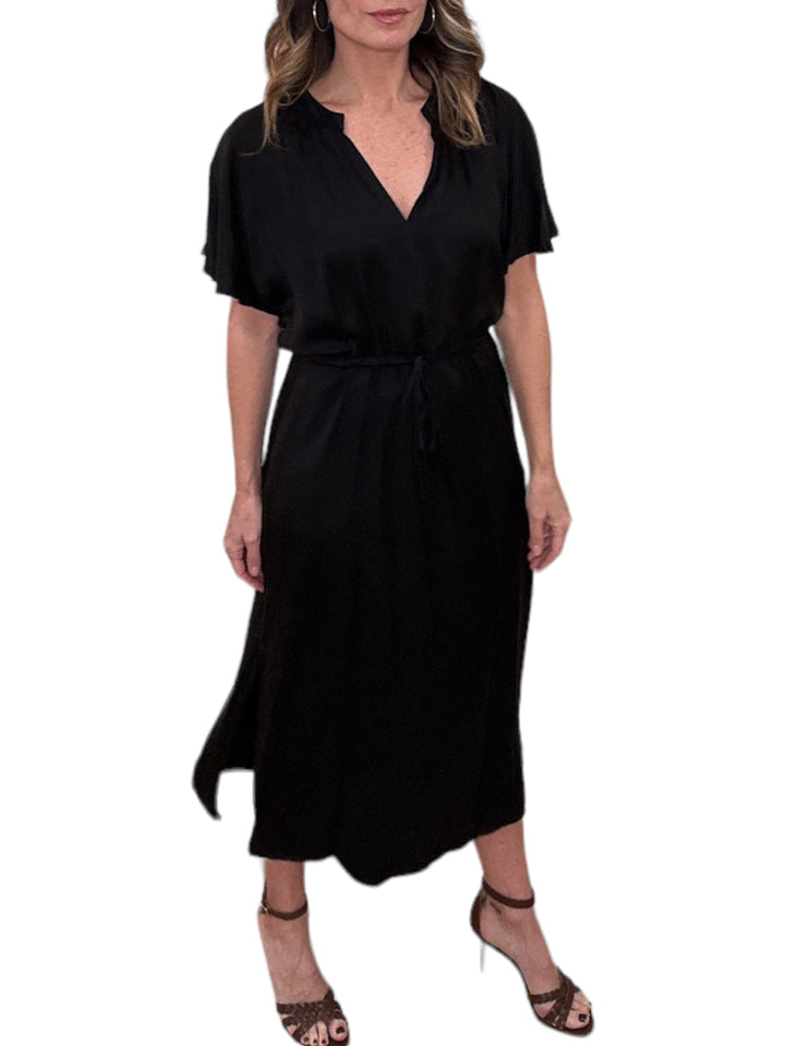 DOLMAN SLEEVE MIDI DRESS-BLACK - Kingfisher Road - Online Boutique