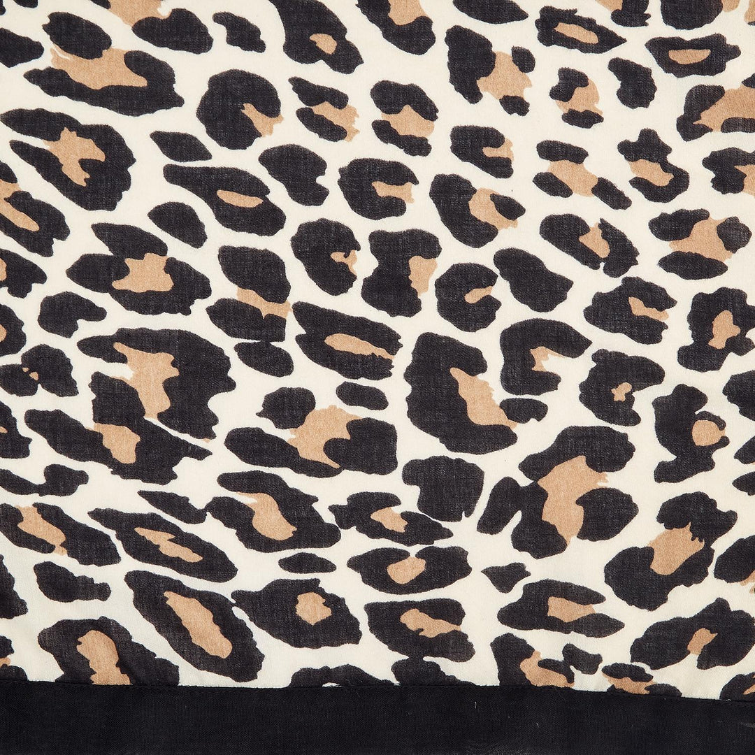 SOLID TRIM LEOPARD SCARF - Kingfisher Road - Online Boutique