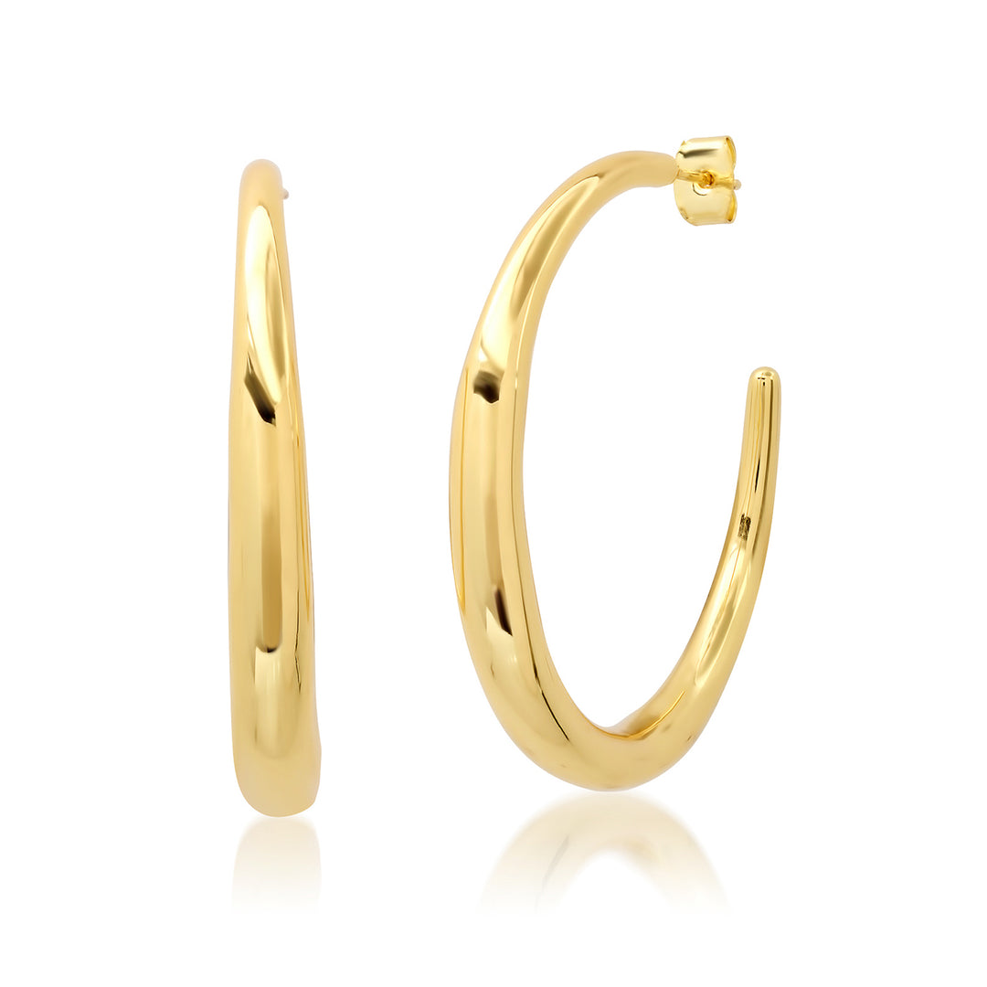 LARGE THIN TO THICK HOOPS-GOLD