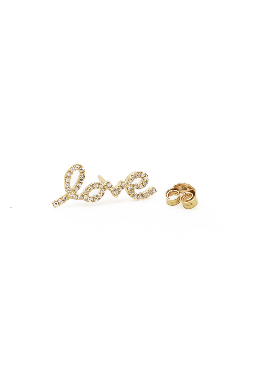 .075ct DIAMOND LOVE STUD - Kingfisher Road - Online Boutique
