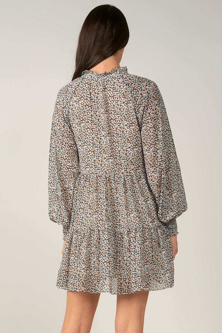 OLIVE DITSY PRINT TIERED L/S DRESS - Kingfisher Road - Online Boutique