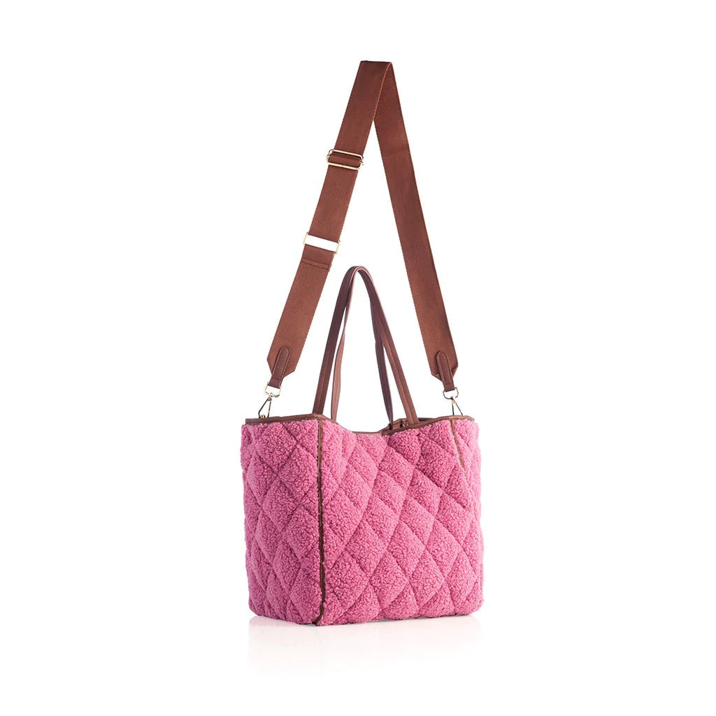 VALE QUILTED SHERPA TOTE - ORCHID - Kingfisher Road - Online Boutique
