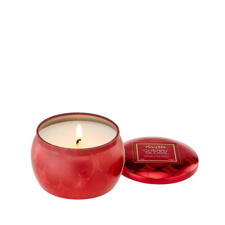 CHERRY GLOSS MINI TIN CANDLE - Kingfisher Road - Online Boutique