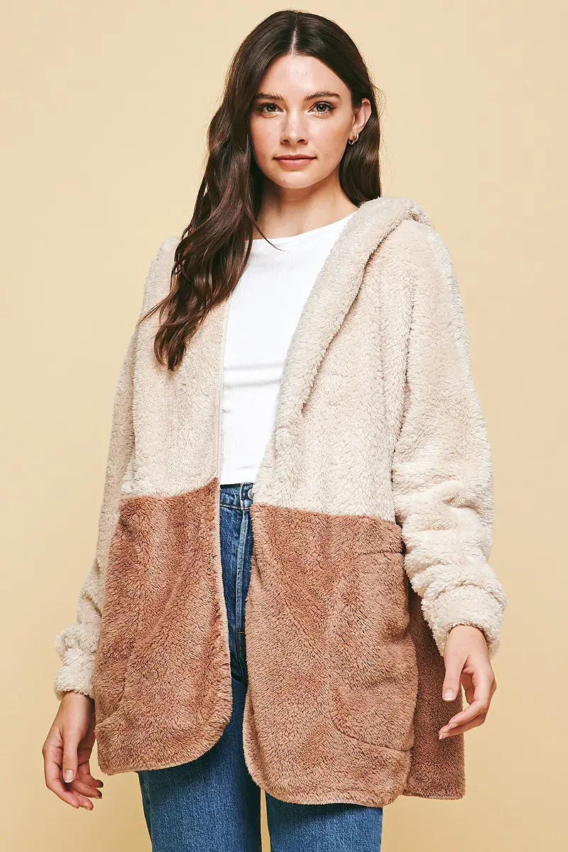 ULTRA SOFT SHERPA STYLE JACKET - Kingfisher Road - Online Boutique