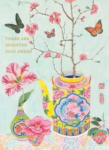 JAPONICAS IN A PERANAKAN TEAPOT - Kingfisher Road - Online Boutique
