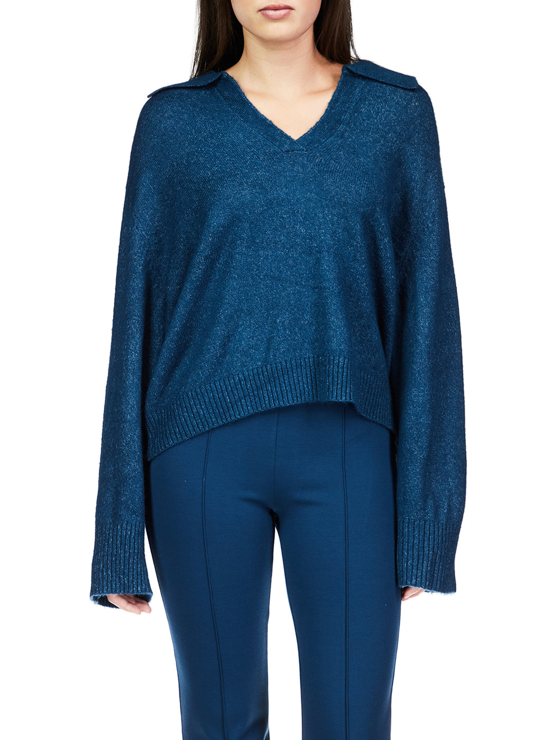 JOHNNY COLLARED SWEATER - BLUE JEWEL - Kingfisher Road - Online Boutique