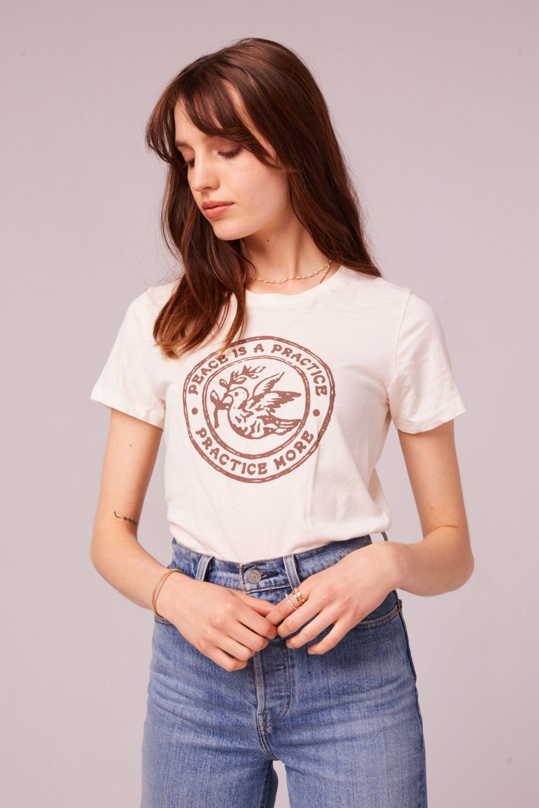 PEACE IS A PRACTICE TEE - Kingfisher Road - Online Boutique