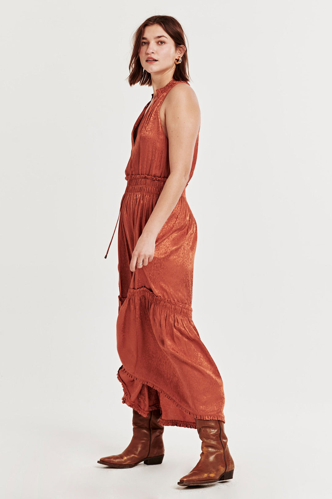 ESTHER DRESS - ORANGE WOOD - Kingfisher Road - Online Boutique