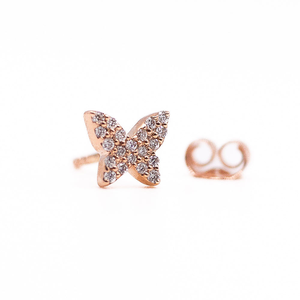 .07ct 14K DIAMOND BUTTERFLY STUD - Kingfisher Road - Online Boutique
