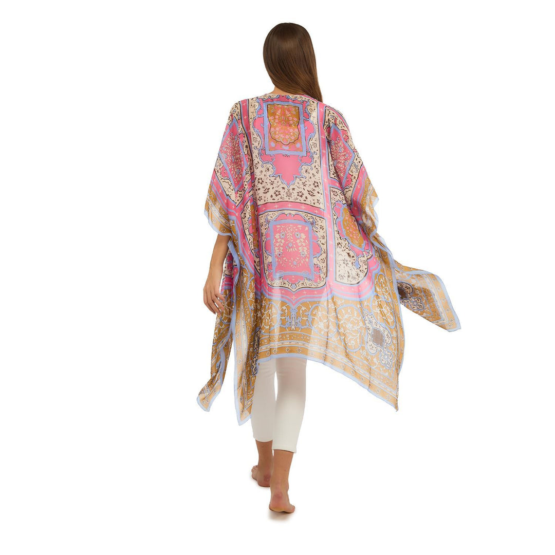 LONG KIMONO-INDIAN SUMMER PINK - Kingfisher Road - Online Boutique