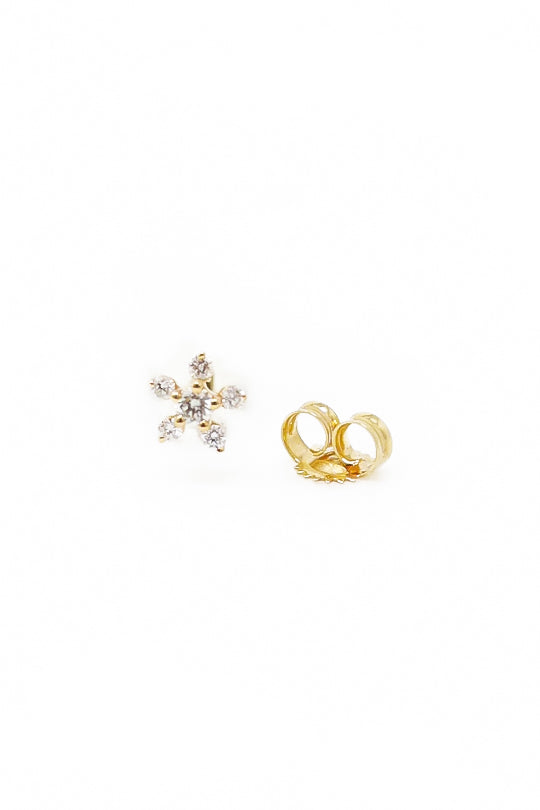 .075ct DIAMOND SMALL FLOWER STUD - Kingfisher Road - Online Boutique