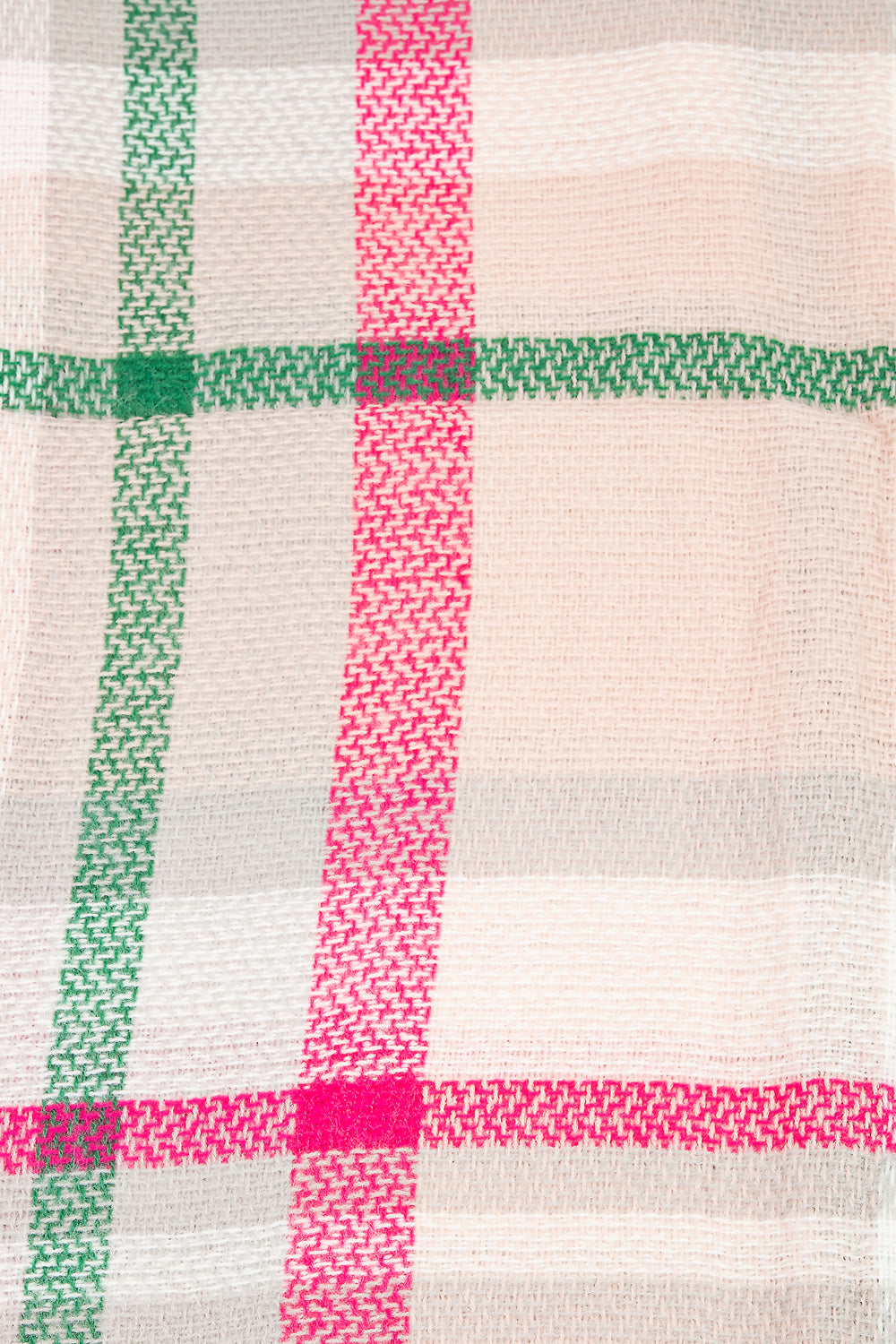 PLAID KNITTED SCARF-PINK - Kingfisher Road - Online Boutique