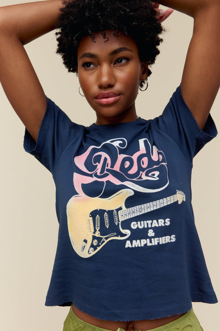 RED'S GUITARS & AMPLIFIERS VINTAGE TEE-MIDNIGHT NAVY - Kingfisher Road - Online Boutique