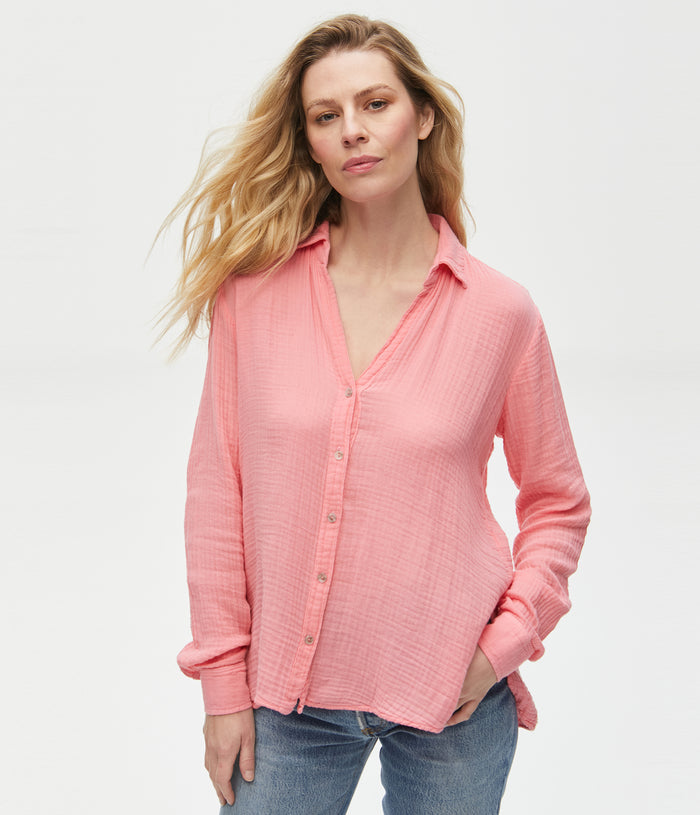 LEO BUTTON DOWN - ROSE - Kingfisher Road - Online Boutique