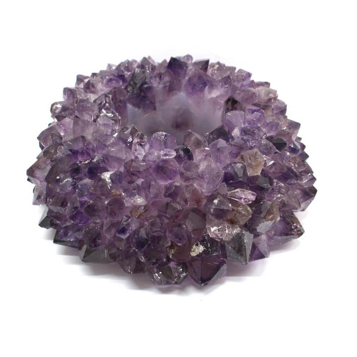 AMETHYST CRYSTAL POINT TEALIGHT HOLDER - Kingfisher Road - Online Boutique