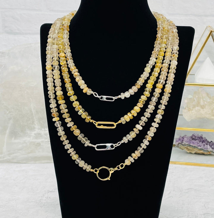 20" GOLDEN CANDY NECKLACE FANCY CIRCLE CLASP-GOLD