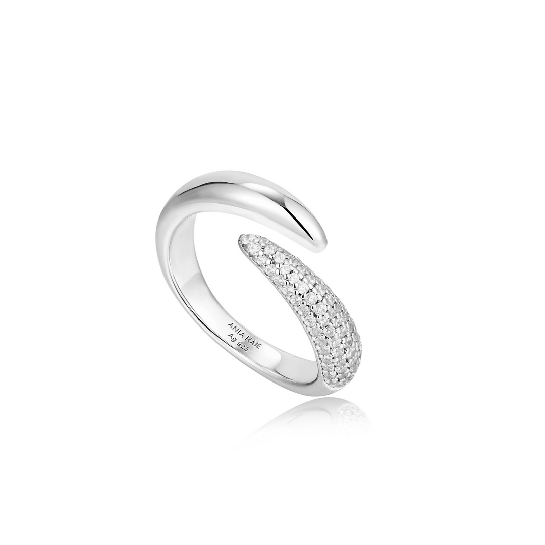 SPARKLE WRAP ADJUSTABLE RING-SILVER - Kingfisher Road - Online Boutique