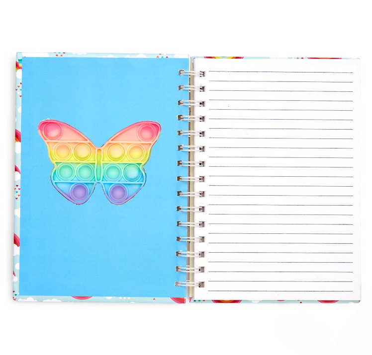 RAINBOW BUTTERFLY POPPER NOTEBOOK - Kingfisher Road - Online Boutique