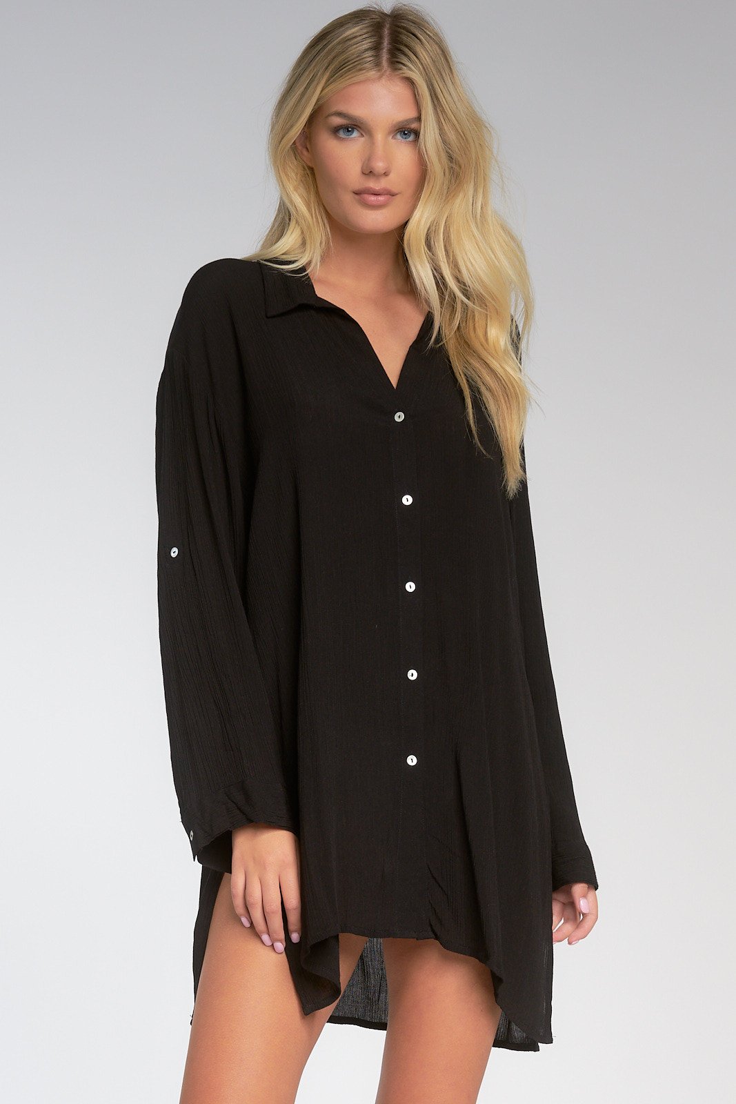 BUTTON FRONT TUNIC - Kingfisher Road - Online Boutique