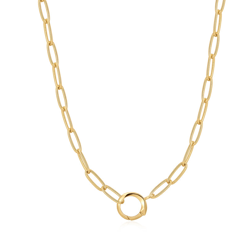 Kingfisher Road Ania Haie GOLD LINK CHARM CONNECTOR NECKLACE