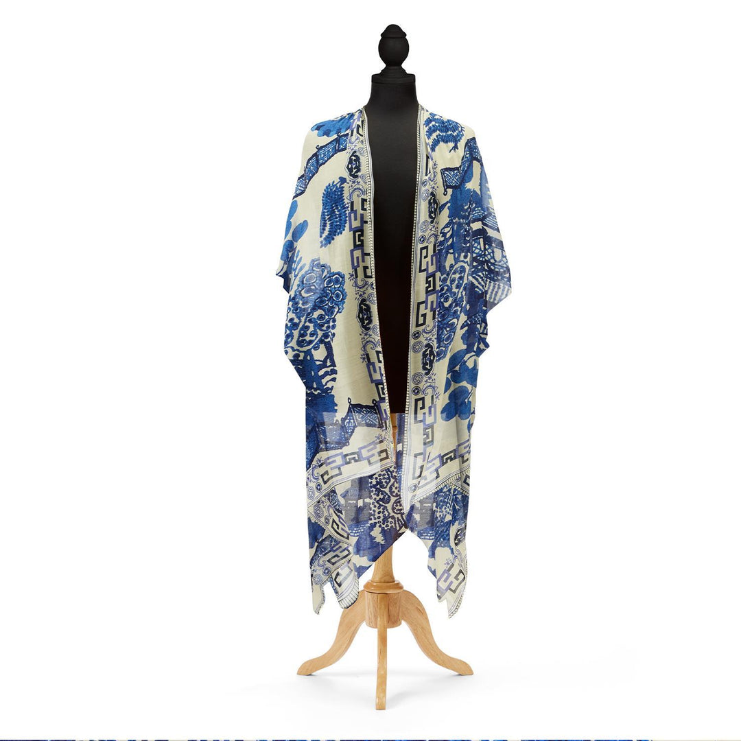 WILLOW PRINTED LONG KIMONO - Kingfisher Road - Online Boutique