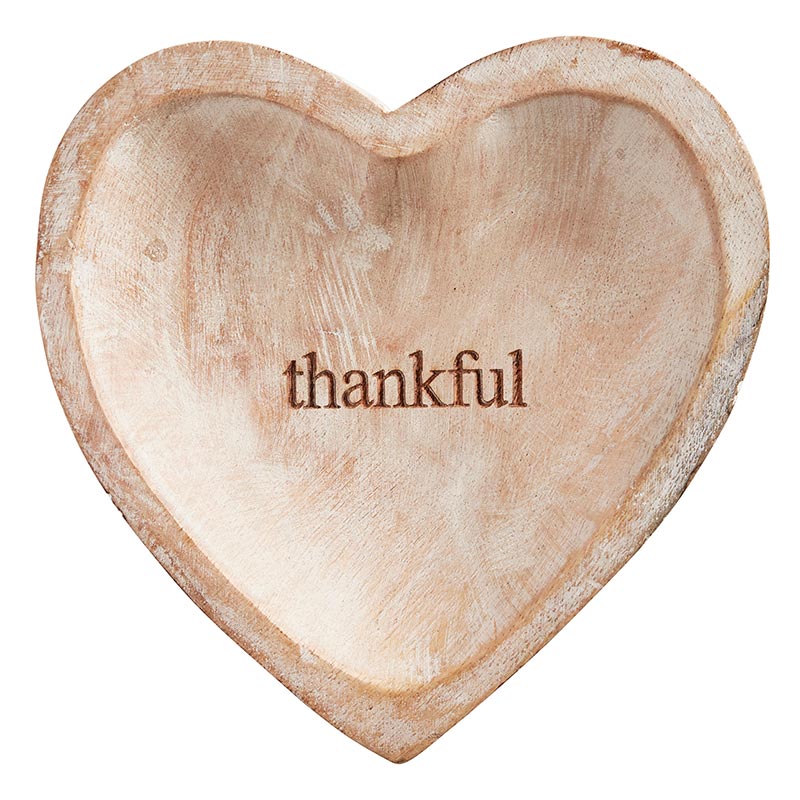 THANKFUL WOOD HEART - Kingfisher Road - Online Boutique