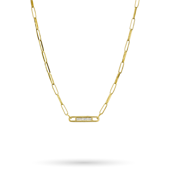 LINE NECKLACE-BRASS - Kingfisher Road - Online Boutique