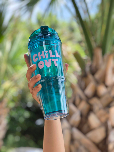 Chill Out Aqua Tumbler - Kingfisher Road - Online Boutique