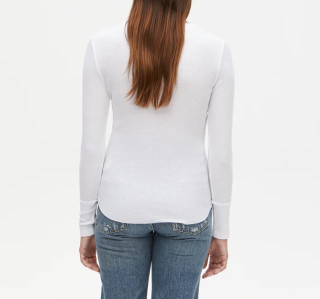 REGAN THERMAL HENLEY - WHITE - Kingfisher Road - Online Boutique