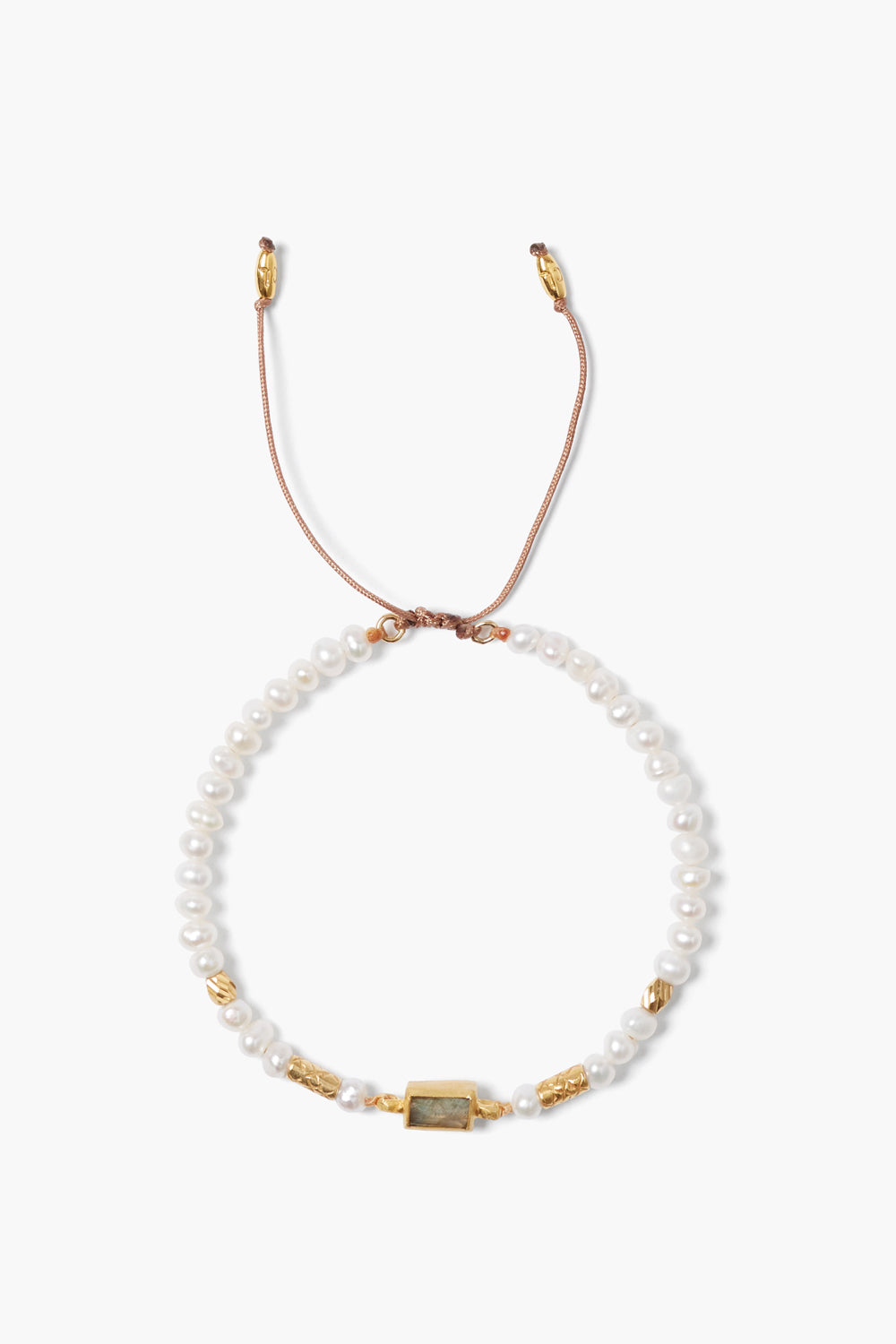 WHITE PEARL PULL TIE BRACELET - Kingfisher Road - Online Boutique