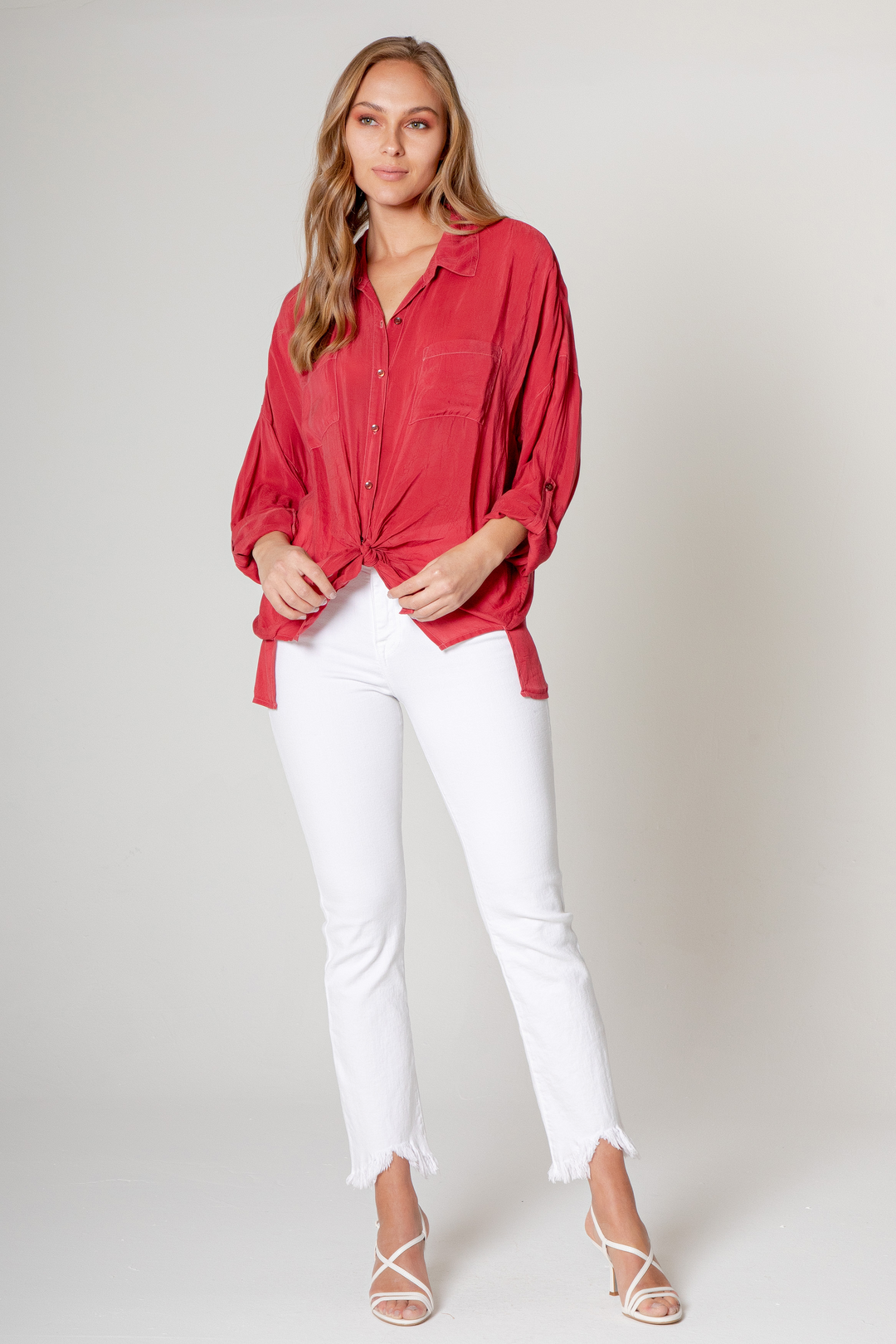 CLASSIC CARGO POCKET TOP - RED - Kingfisher Road - Online Boutique