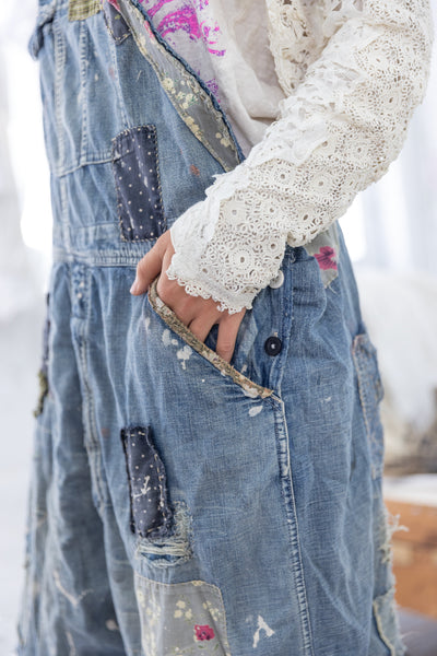 BENJAMIN WIDE LEG OVERALLS-WASHED INDIGO - Kingfisher Road - Online Boutique