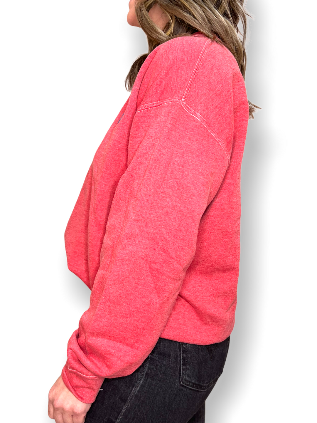 NY APPLE EMBROIDERED SWEATSHIRT - Kingfisher Road - Online Boutique