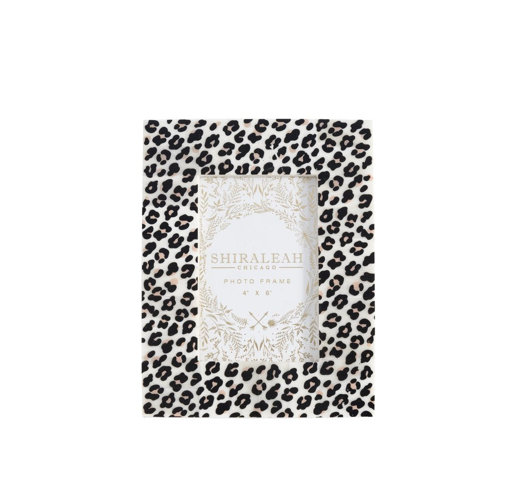 Ivory Leopard Print Frame - Kingfisher Road - Online Boutique