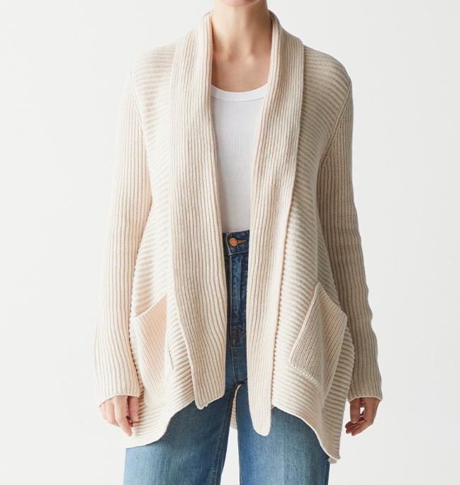 VONN OPEN CARDIGAN-CEMENT - Kingfisher Road - Online Boutique