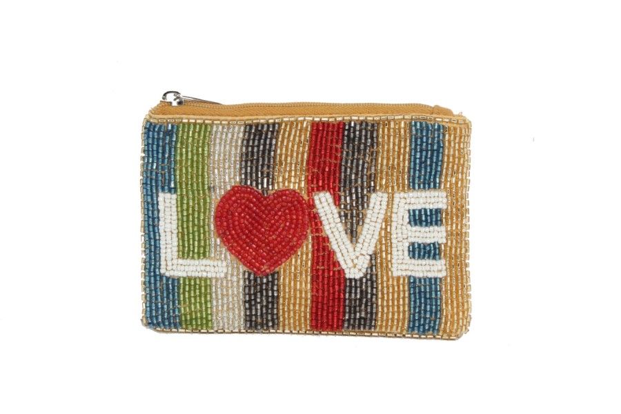 BEADED COIN PURSE-GLITTER RAINBOW - Kingfisher Road - Online Boutique