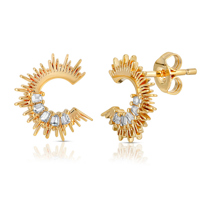 SUNSET VOYAGE STUD EARRING-CLEAR