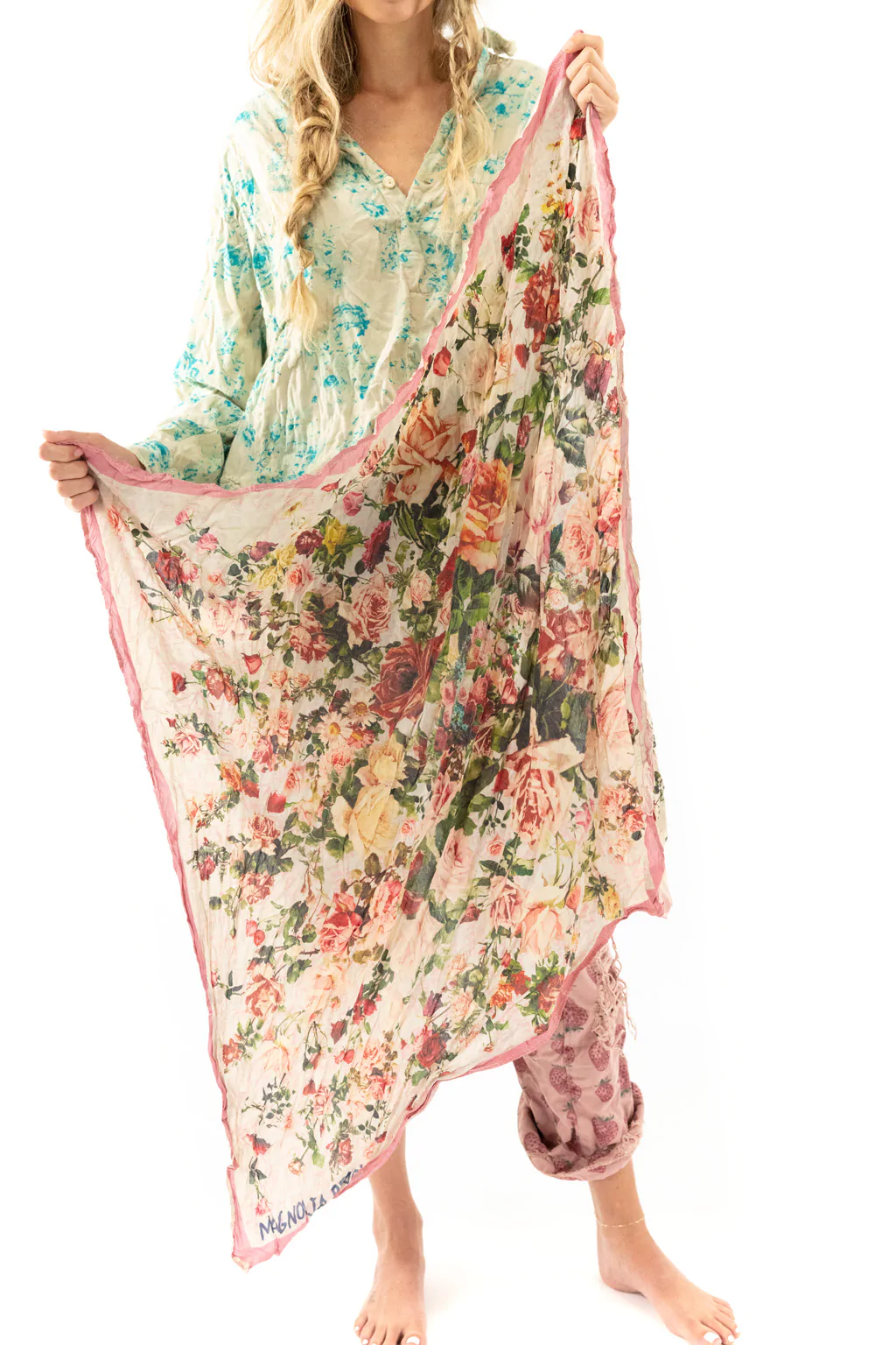 FLORAL PRINT BANDANA SCARF - NECTAR - Kingfisher Road - Online Boutique
