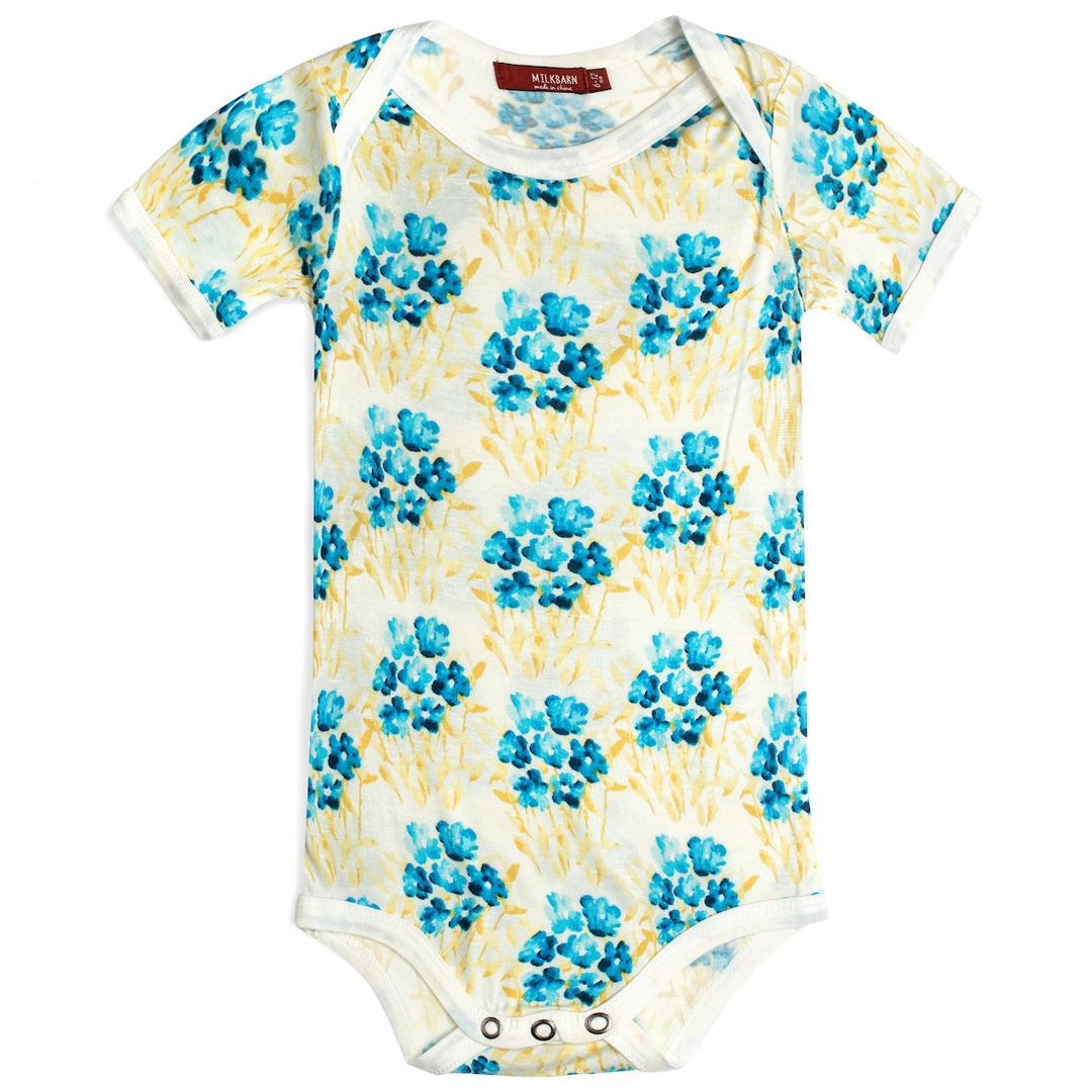 SKY FLORAL BAMBOO ONESIE - Kingfisher Road - Online Boutique