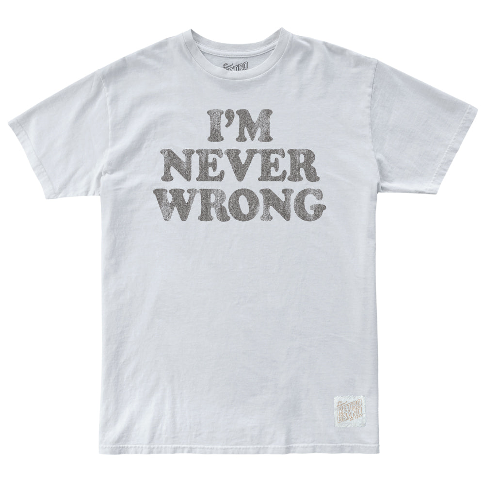 IM NEVER WRONG TEE-WHITE - Kingfisher Road - Online Boutique