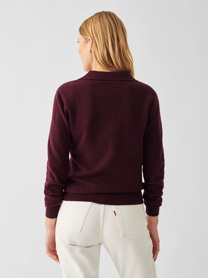 JACKSON SWEATER POLO-CLARET HEATHER - Kingfisher Road - Online Boutique