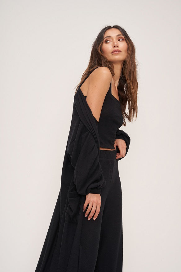 DREAMSCAPE COZY MAXI CARDI-BLACK - Kingfisher Road - Online Boutique