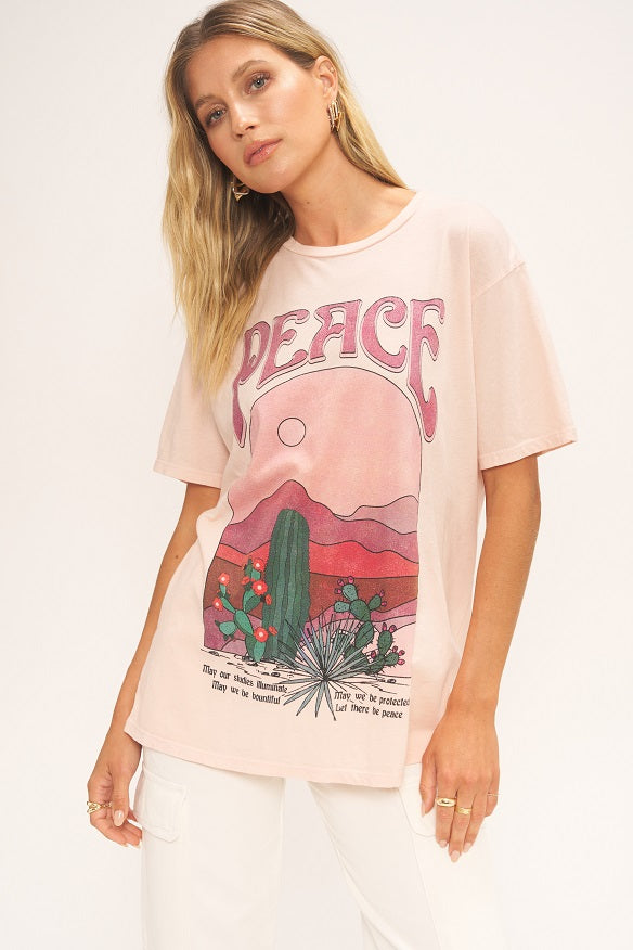 DESERT PEACE TEE - CAMEO ROSE - Kingfisher Road - Online Boutique