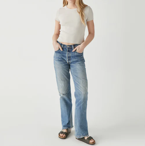 MIMI CROPPED TEE - CEMENT - Kingfisher Road - Online Boutique