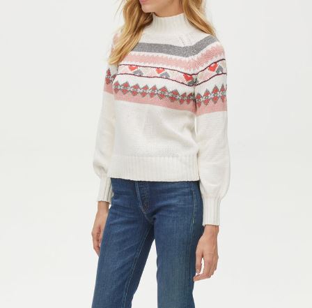 PERNILLE TURTLENECK SWEATER - CHALK COMBO - Kingfisher Road - Online Boutique