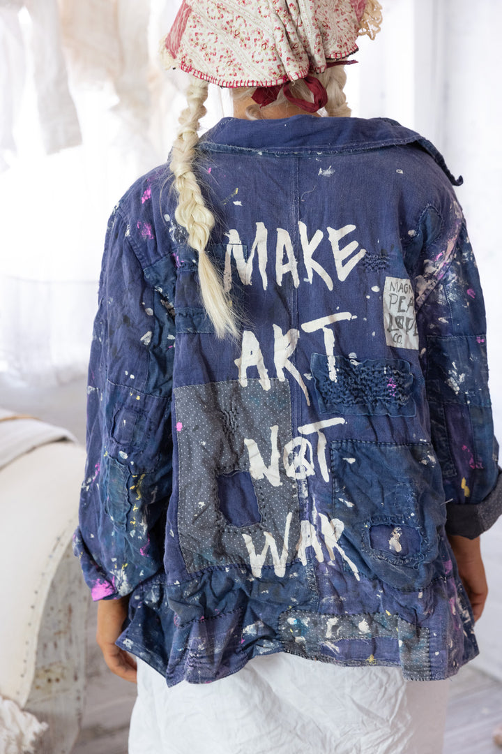 PAINT SPLATTER CROP TANCY COAT-WORKWEAR - Kingfisher Road - Online Boutique